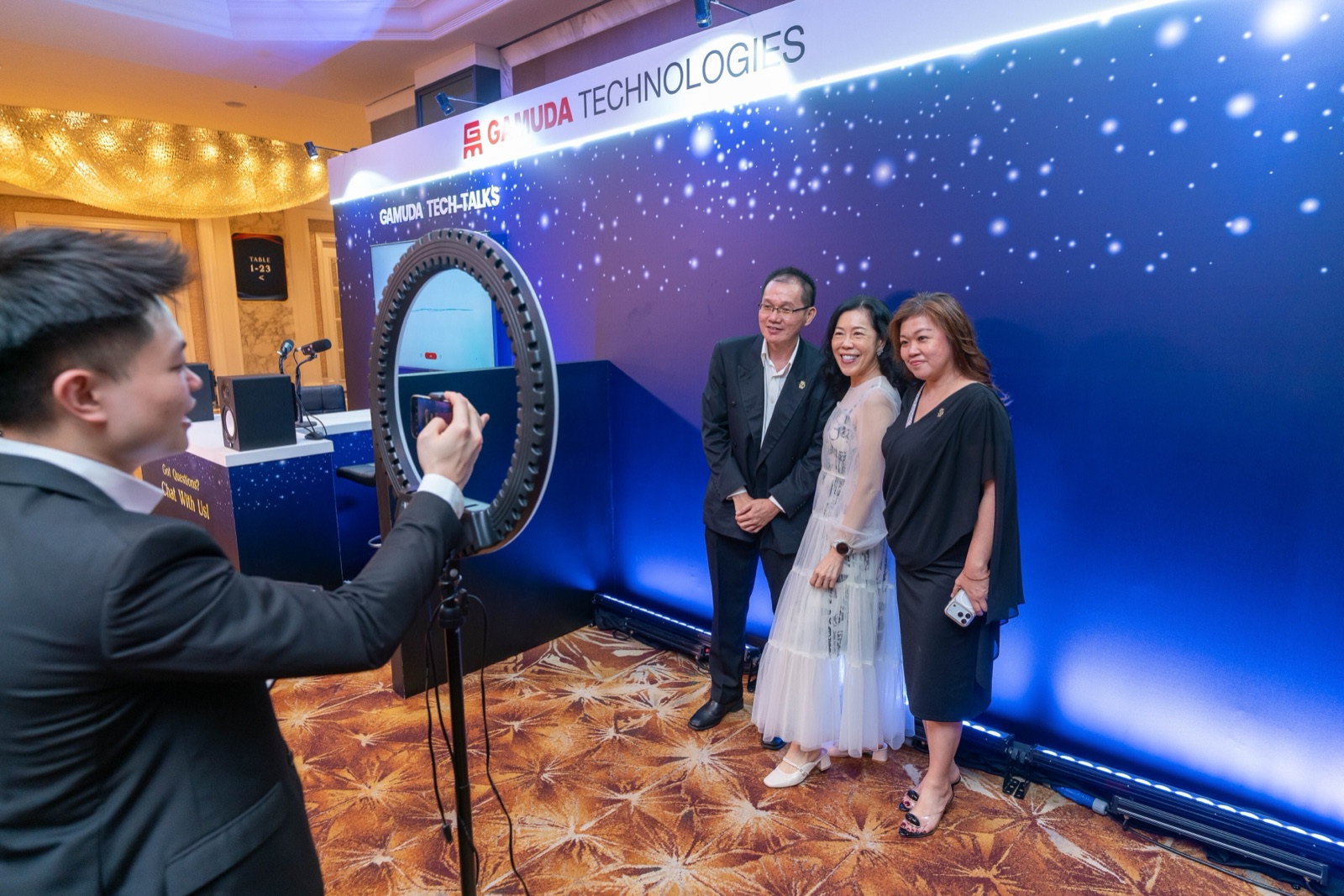 Auragram AI photobooth in use during a live event
